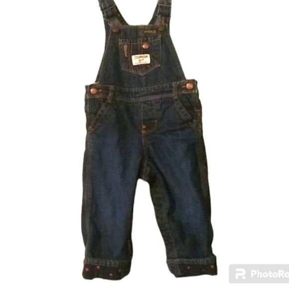 Oshkosh Girls denim and fleece overall - Picture 1 of 7